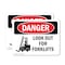 Signmission Look Out For Forklifts, 7 in W x Rectangle, Vinyl Decal OS-2PACK-DS-D-57-L-1440 - alternate 1